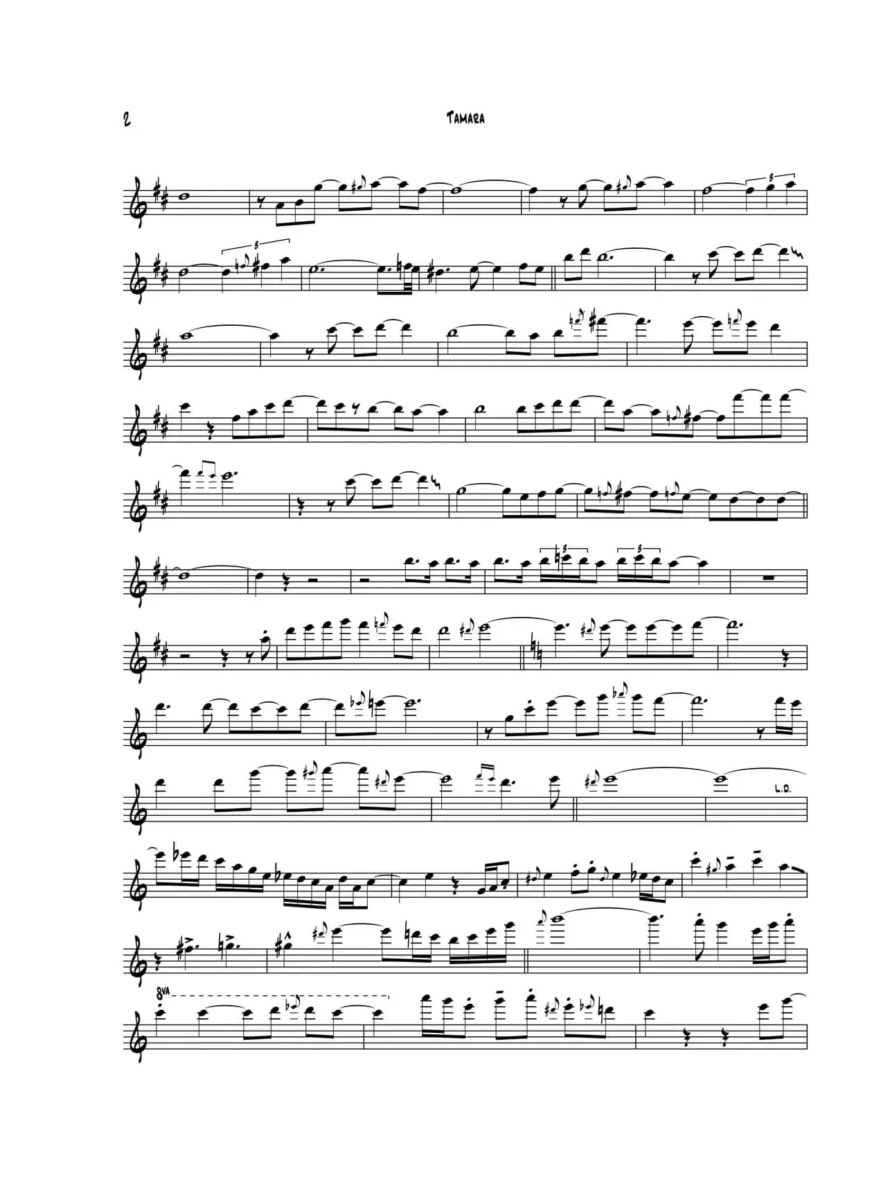 Tamara（次中音萨克斯）