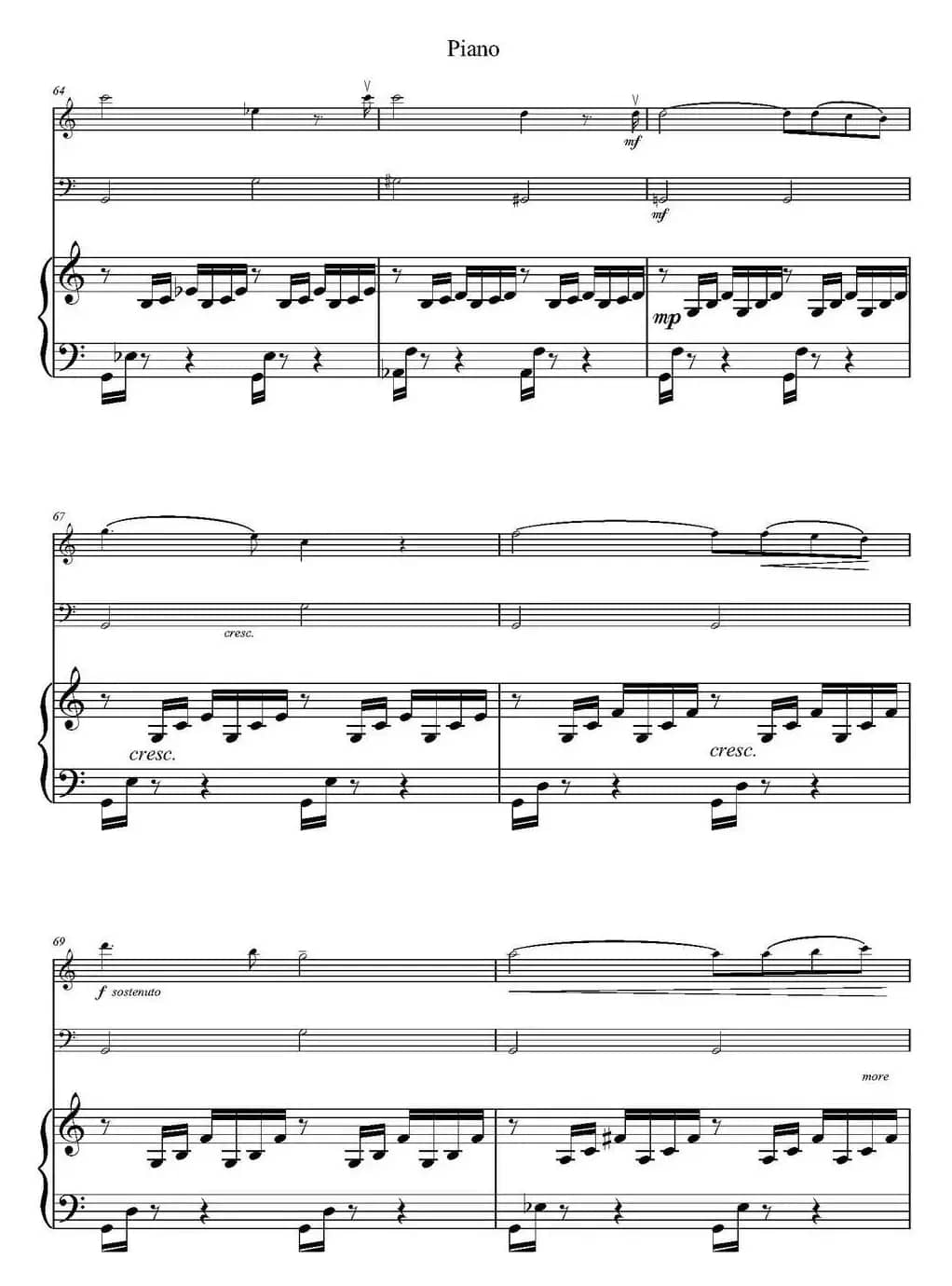 Ave Maria（小提琴+大提琴+钢琴伴奏）