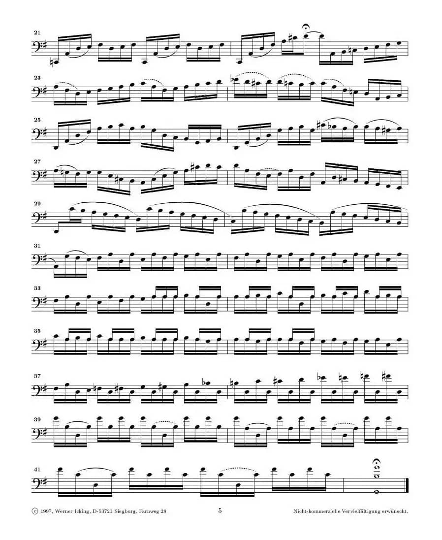 巴赫无伴奏大提琴练习曲之一