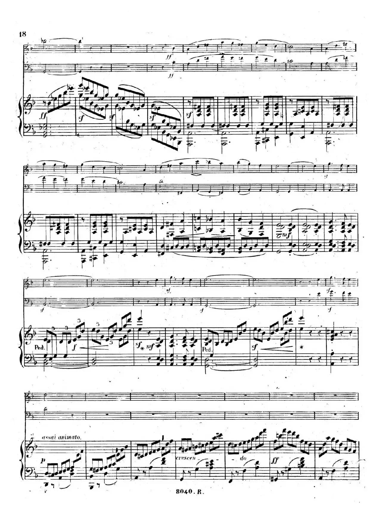 Piano Trio No.1 in d Minor Op.49（d小调第一钢琴三重奏·第一乐章）