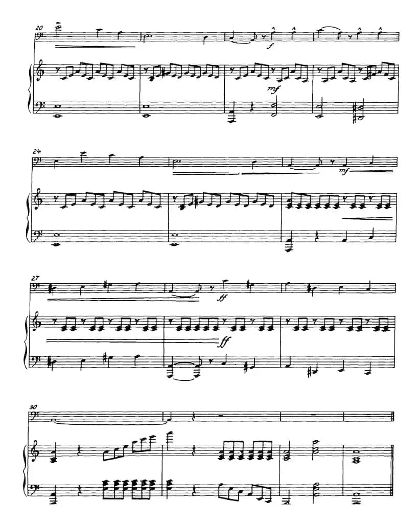 根据朱塞佩·孔科涅作品改编的四首旋律练习曲（长号+钢琴伴奏）