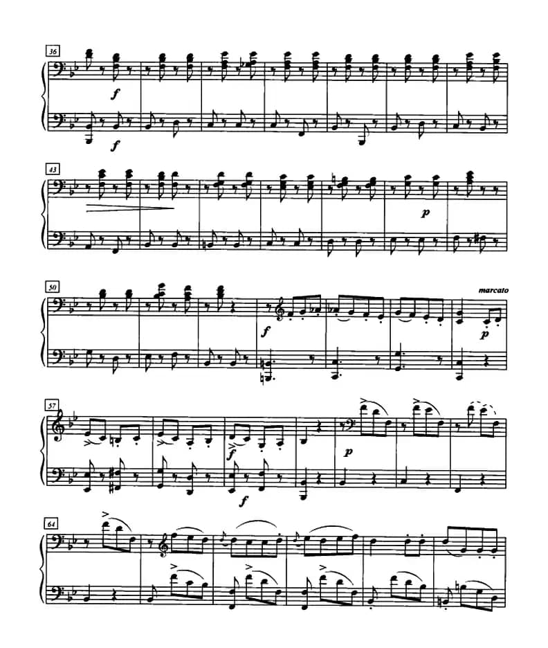 加洛普即兴曲（四手联弹、第二钢琴）