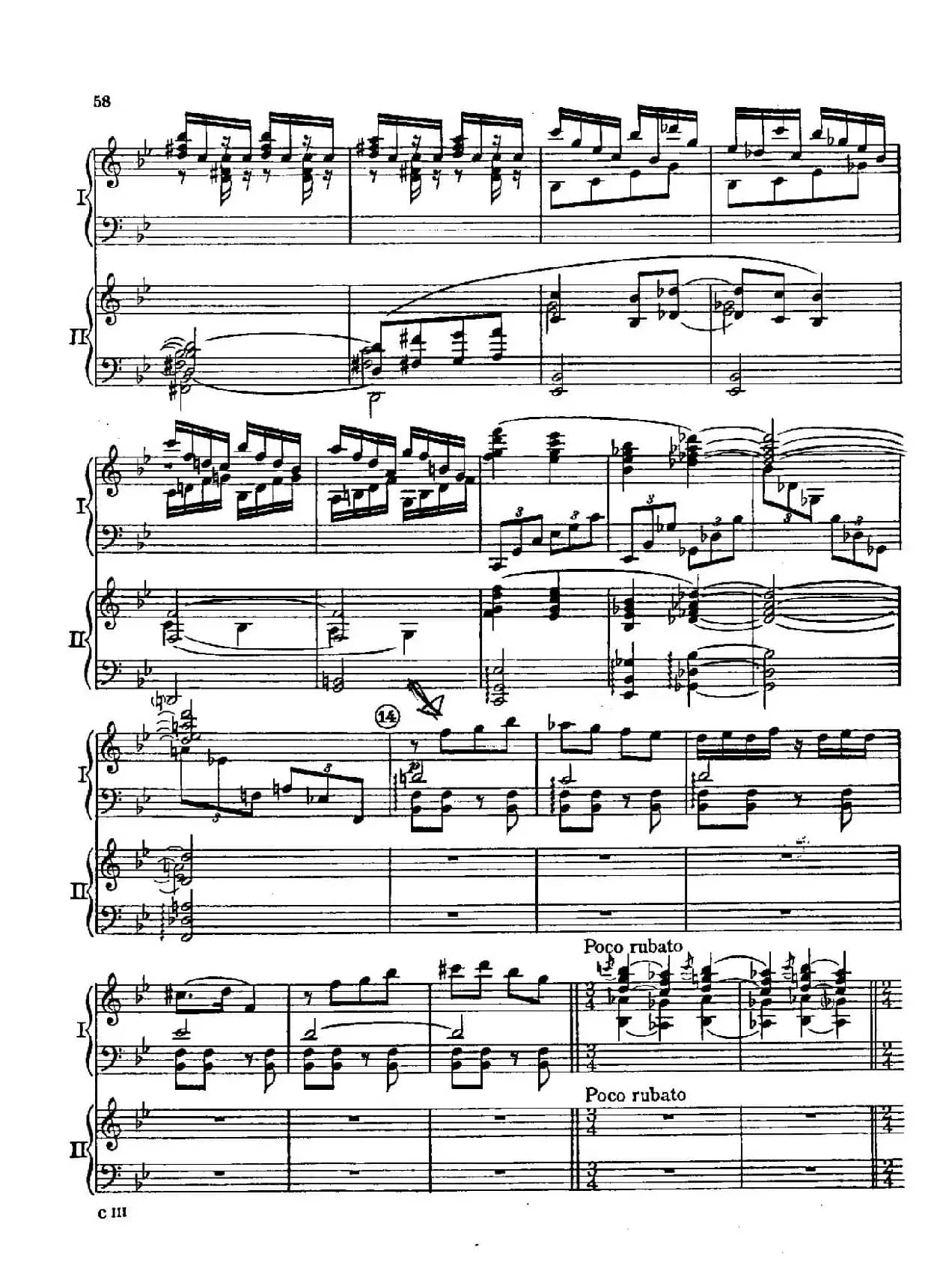 F大调爵士钢琴协奏曲（美版双钢琴原谱 P51—60）