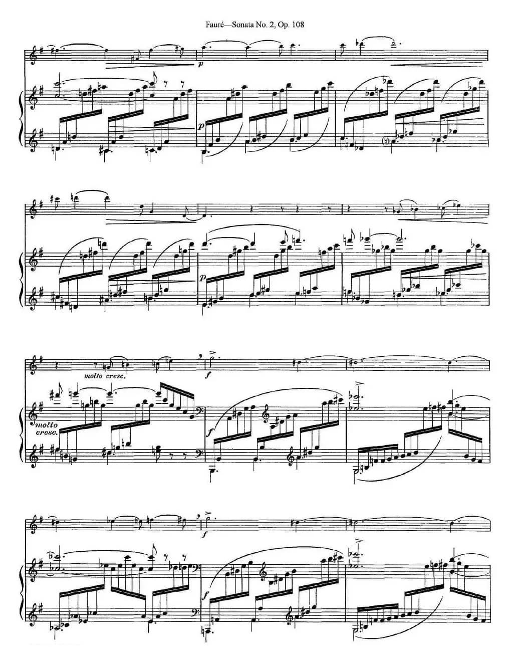 Violin Sonata No.2 Op.108（小提琴+钢琴伴奏）