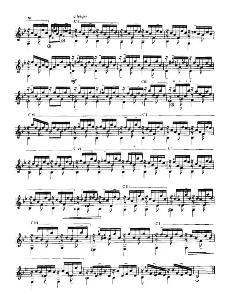 费尔南多·索尔 古典吉他练习曲 No.19（Op.29  No.13）