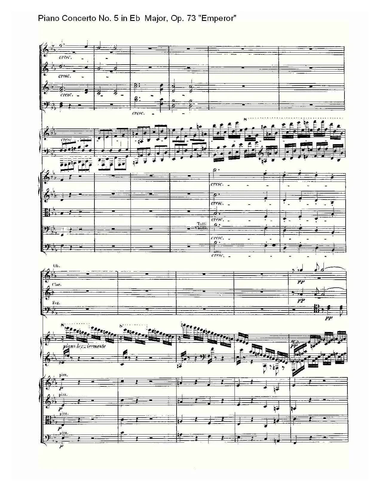 Eb大调钢琴第五协奏曲 Op.73“皇帝” 第一乐章（一）