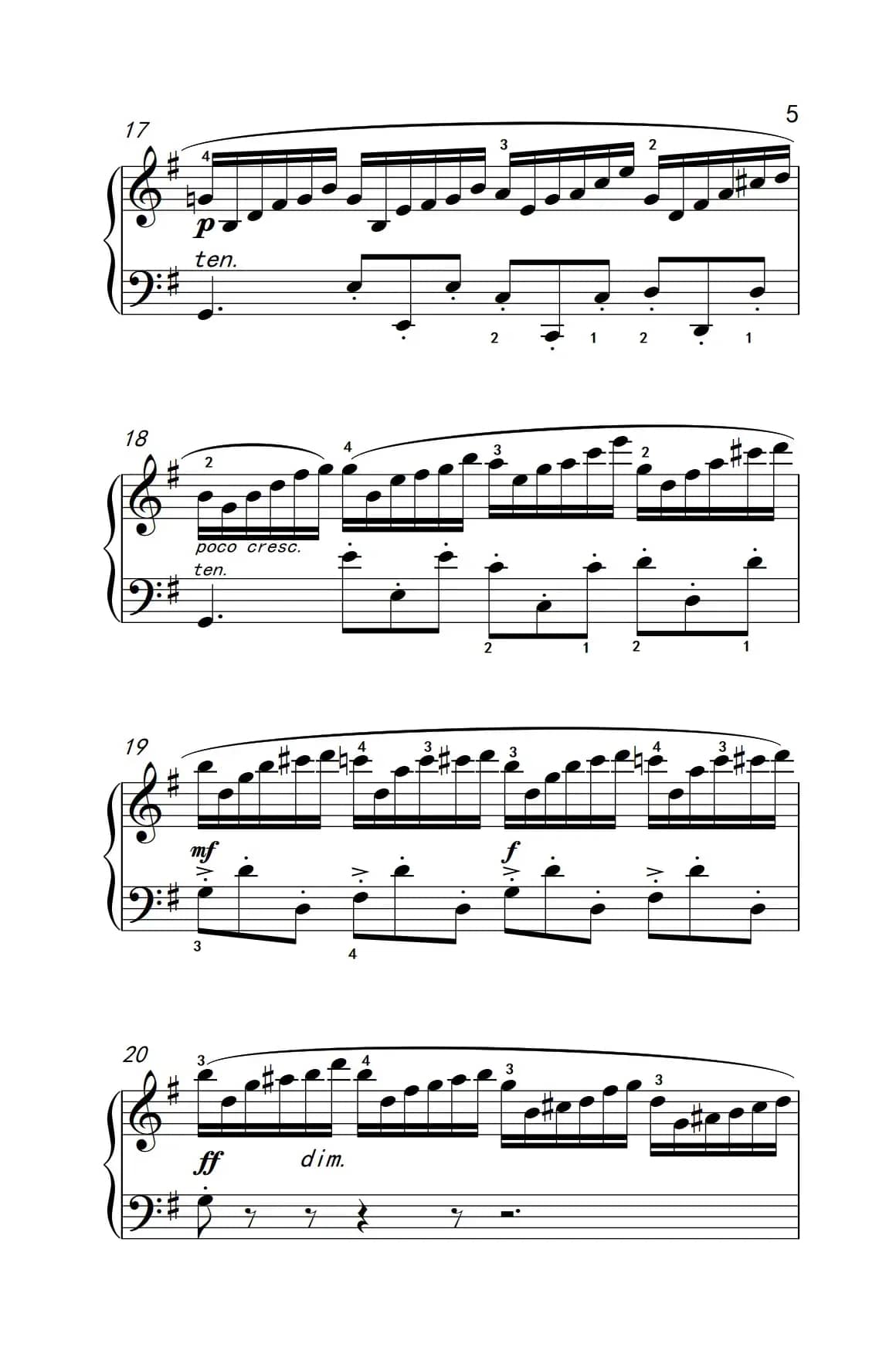 第七级1.练习曲（中央音乐学院 钢琴（业余）考级教程 7-9级）