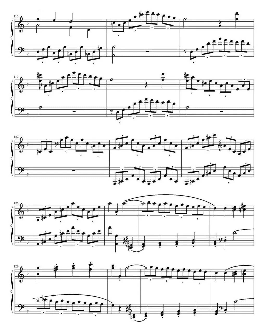 F大调奏鸣曲第一乐章 