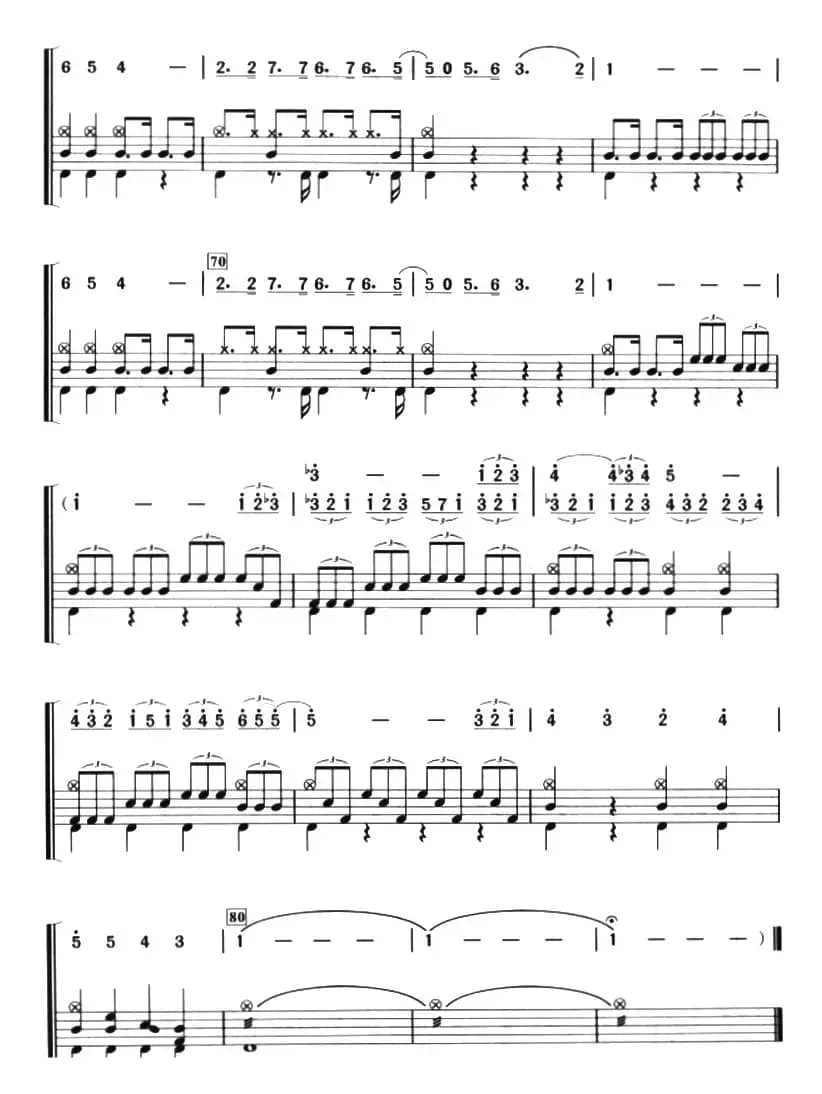 小叮当（架子鼓、主旋律+鼓谱）