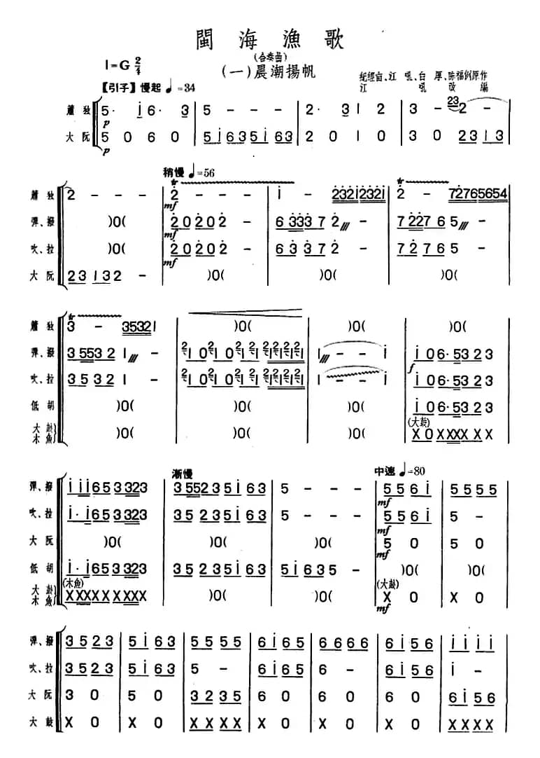 闽海渔歌（组曲）（福建民乐合奏）