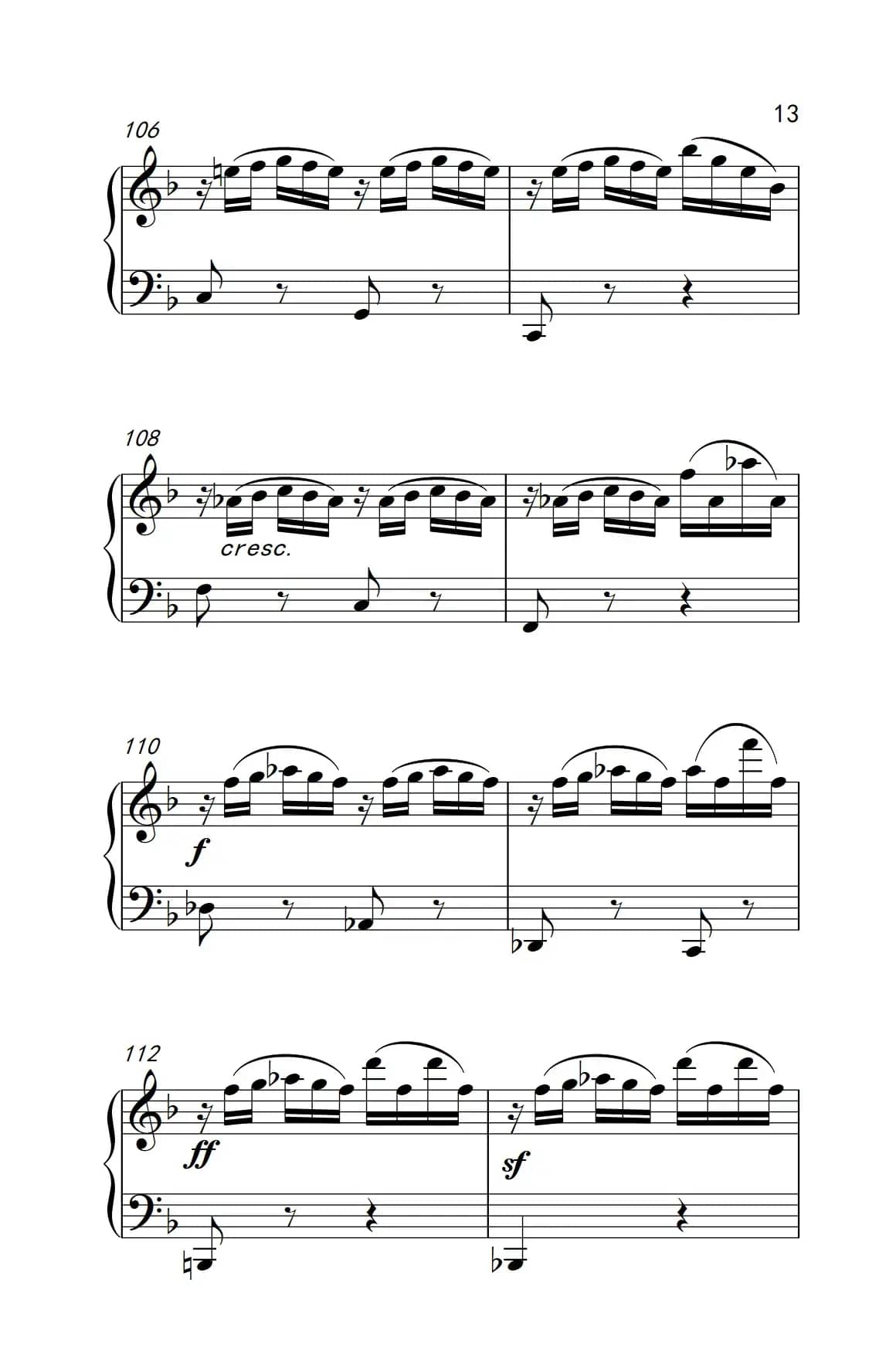 奏鸣曲 Opus 10 Nr.2 第一乐章（贝多芬奏鸣曲集 2）