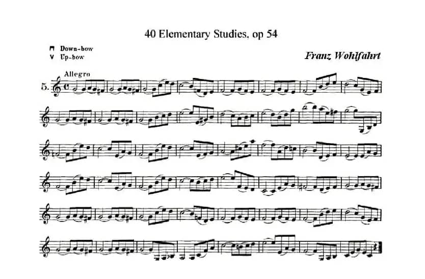 40首小提琴初级技巧练习曲之五
