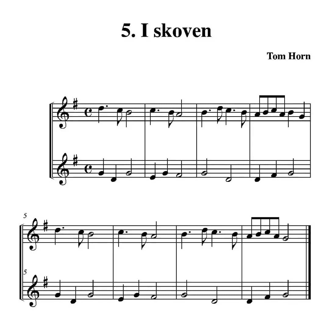 I skoven（简易二重奏）