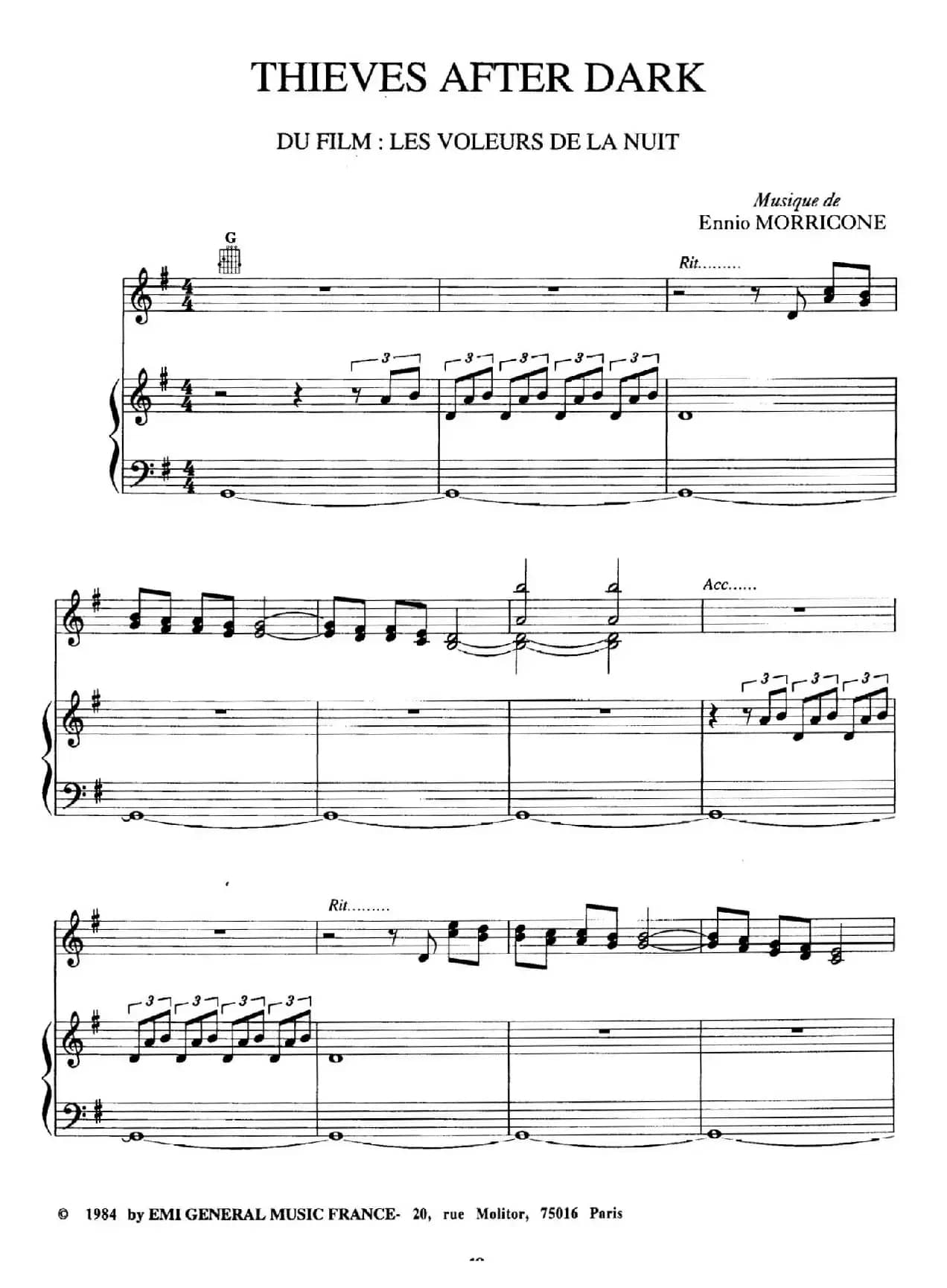 电影配乐大师莫瑞康最佳20首钢琴谱（Best of Ennio Morricone·15）