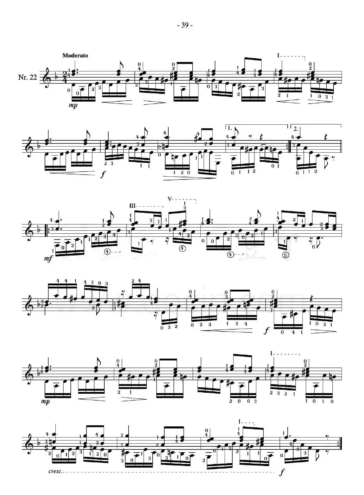 著名古典吉他练习曲（22）