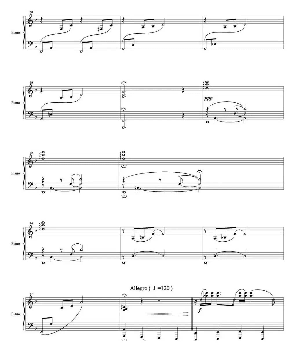 Ocehb（Autumn 秋天、钢琴伴奏分谱）