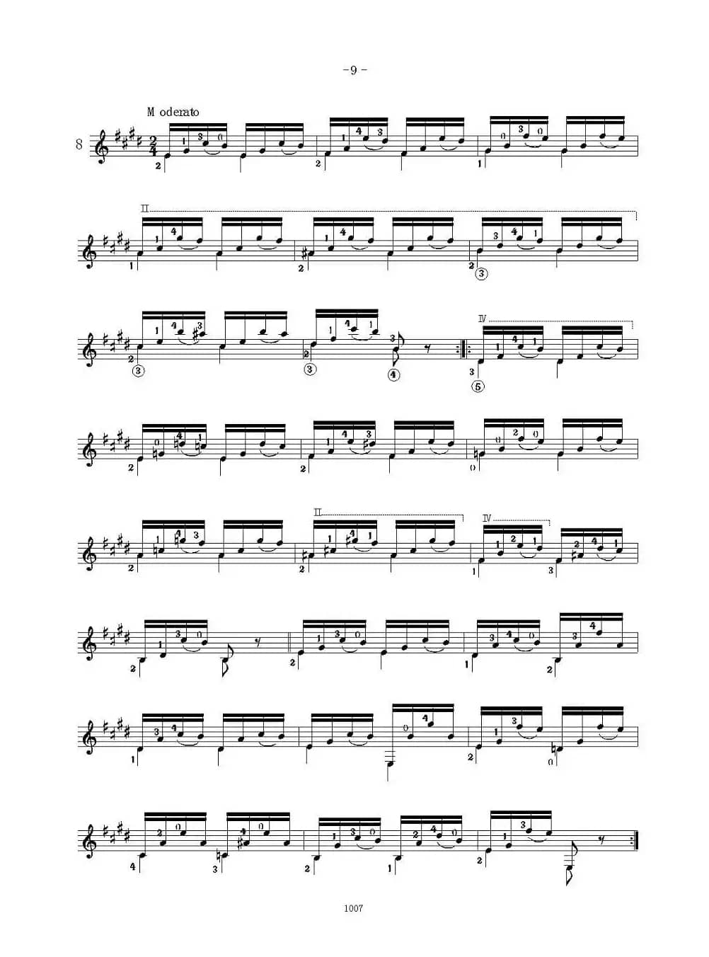 卡尔卡席25首练习曲之6——10