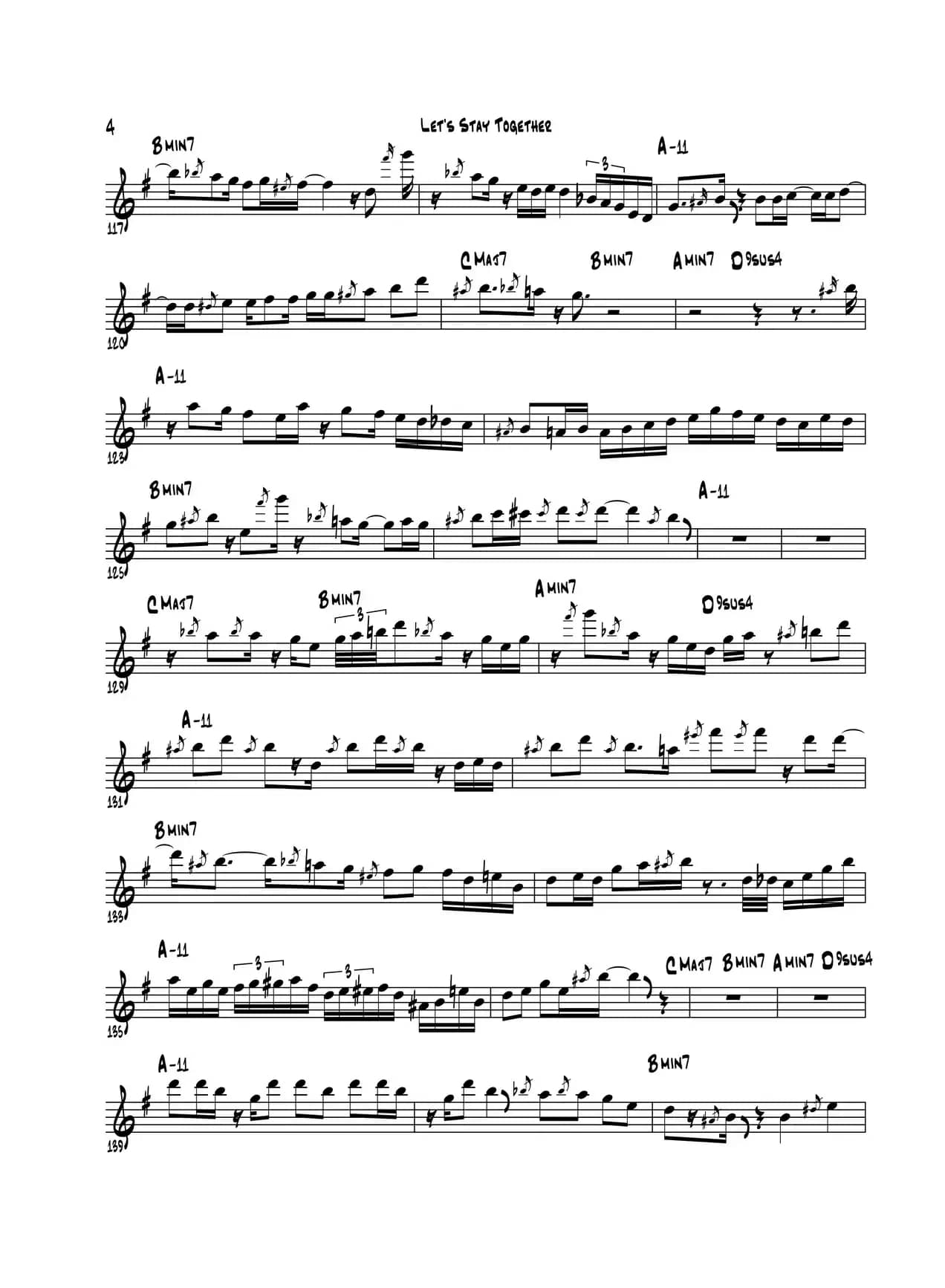 Lets Stay Together（次中音萨克斯）