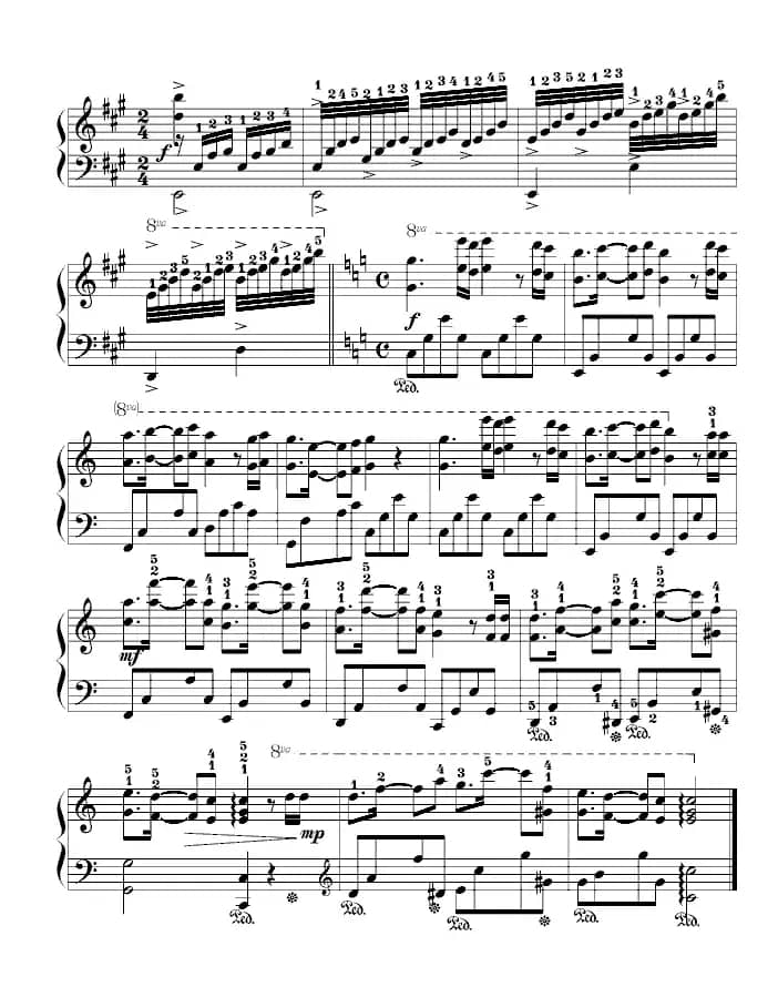 星星小夜曲（带指法）