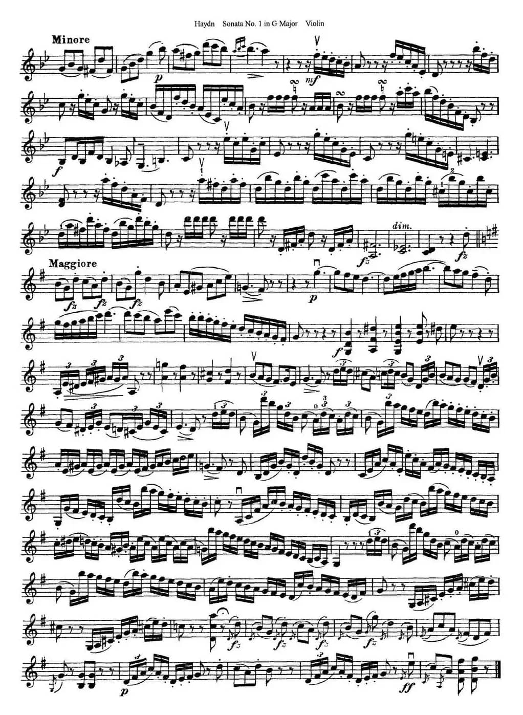 Violin Sonata No.1 in G Major