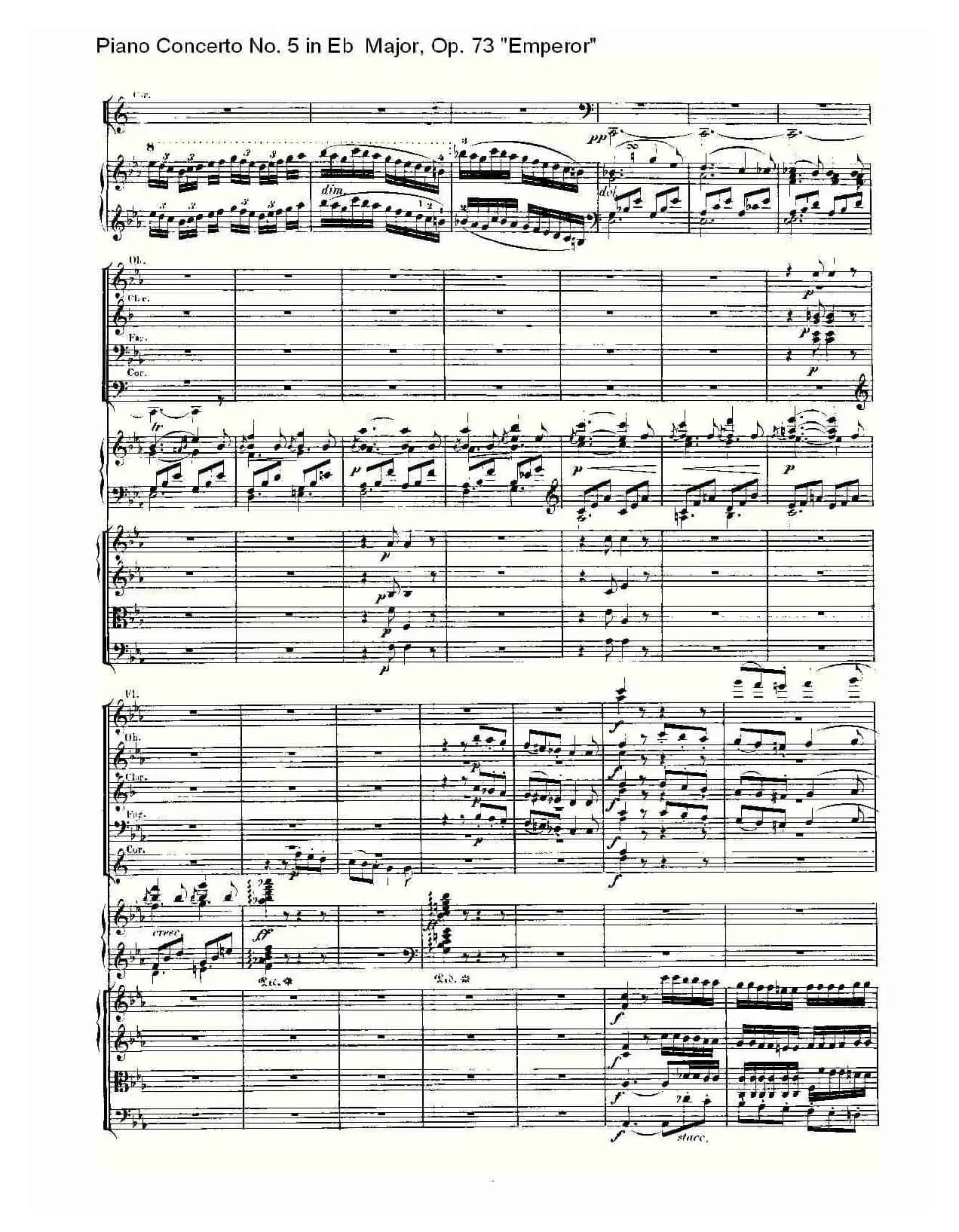 Eb大调钢琴第五协奏曲 Op.73“皇帝”第三乐章