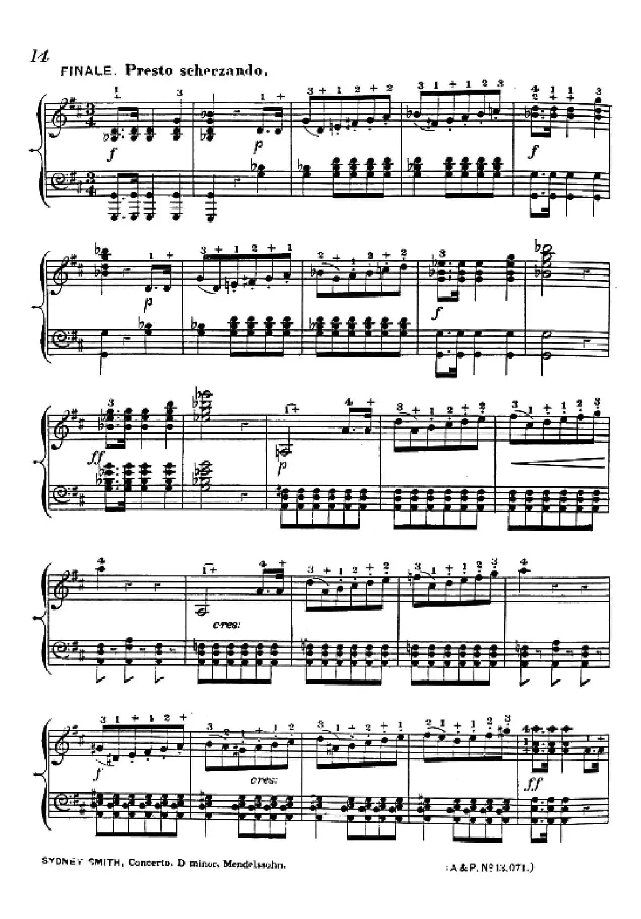 d小调第二钢琴协奏曲(钢琴独奏版)