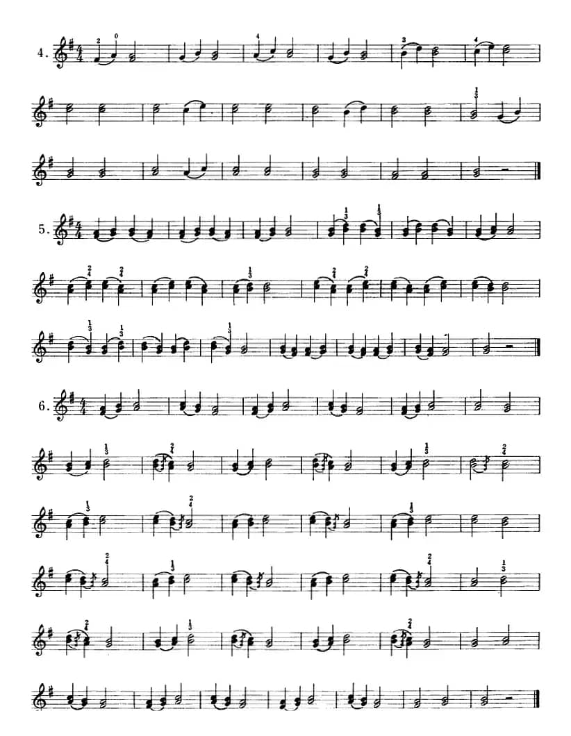 小提琴双弦三度初步练习（八）