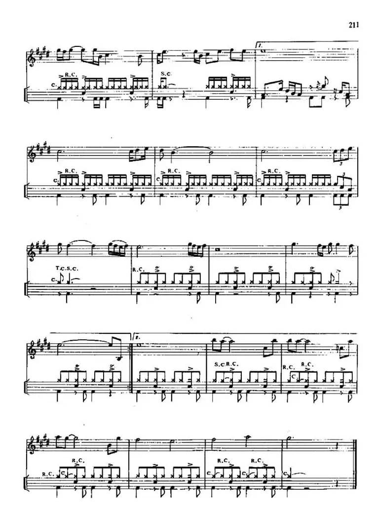 一样的天空（爵士鼓谱）