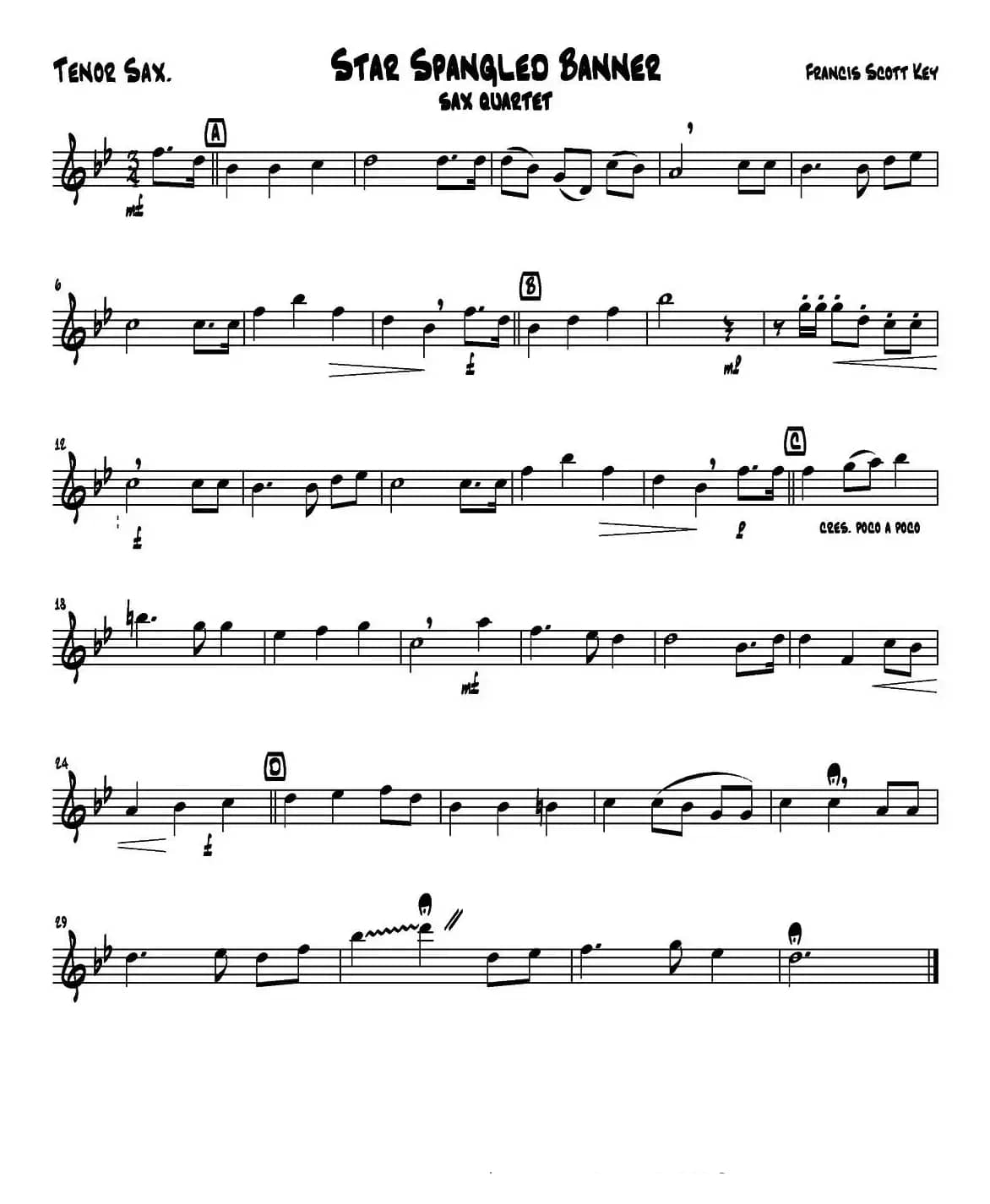 STAR SPANGLED BANNER（五重奏）