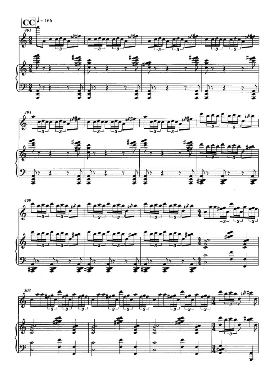 飞歌（笛子协奏曲+钢琴伴奏)P21—3）