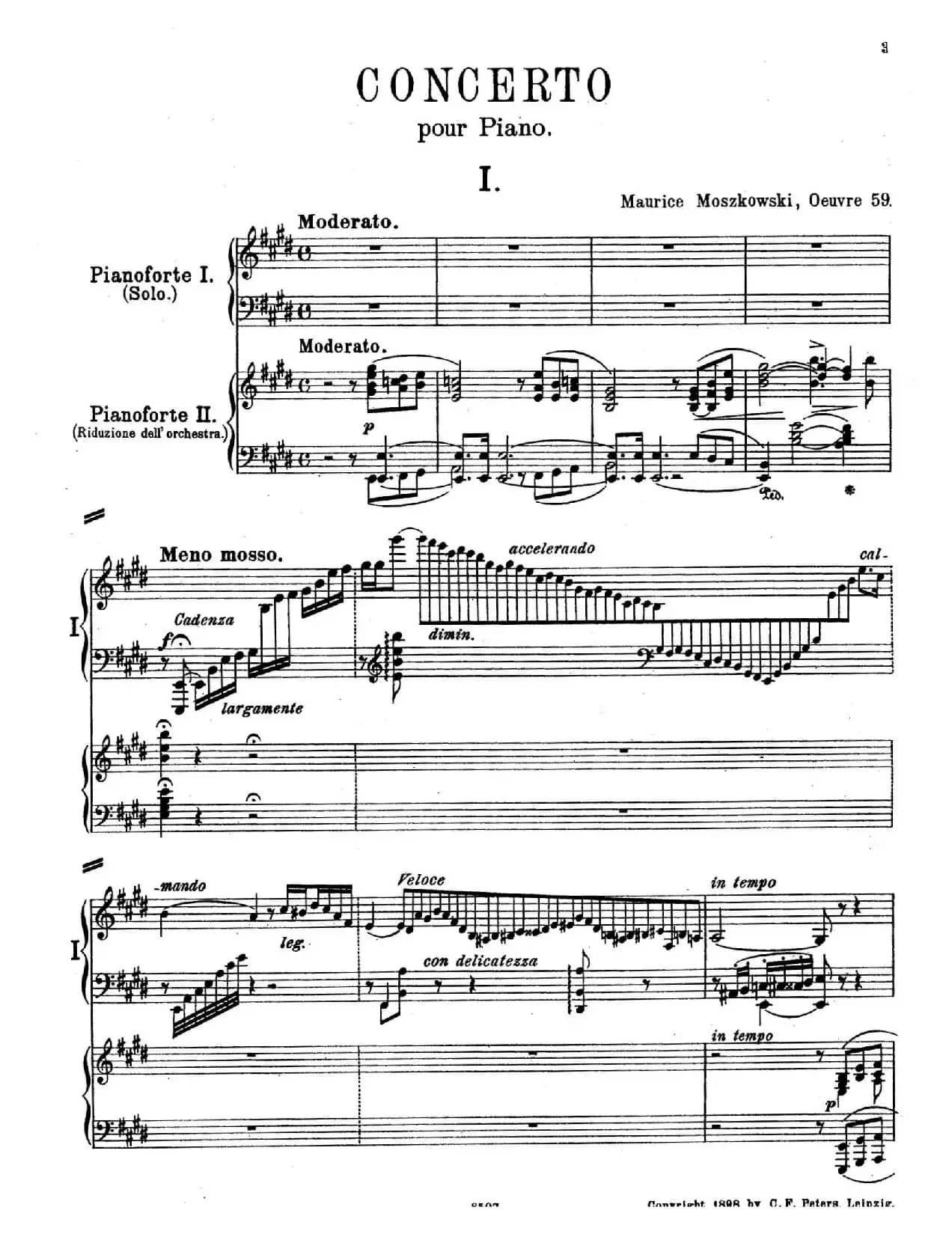 Piano Concerto in E Major Op.59(E大调钢琴协奏曲·双钢琴·第一乐章)