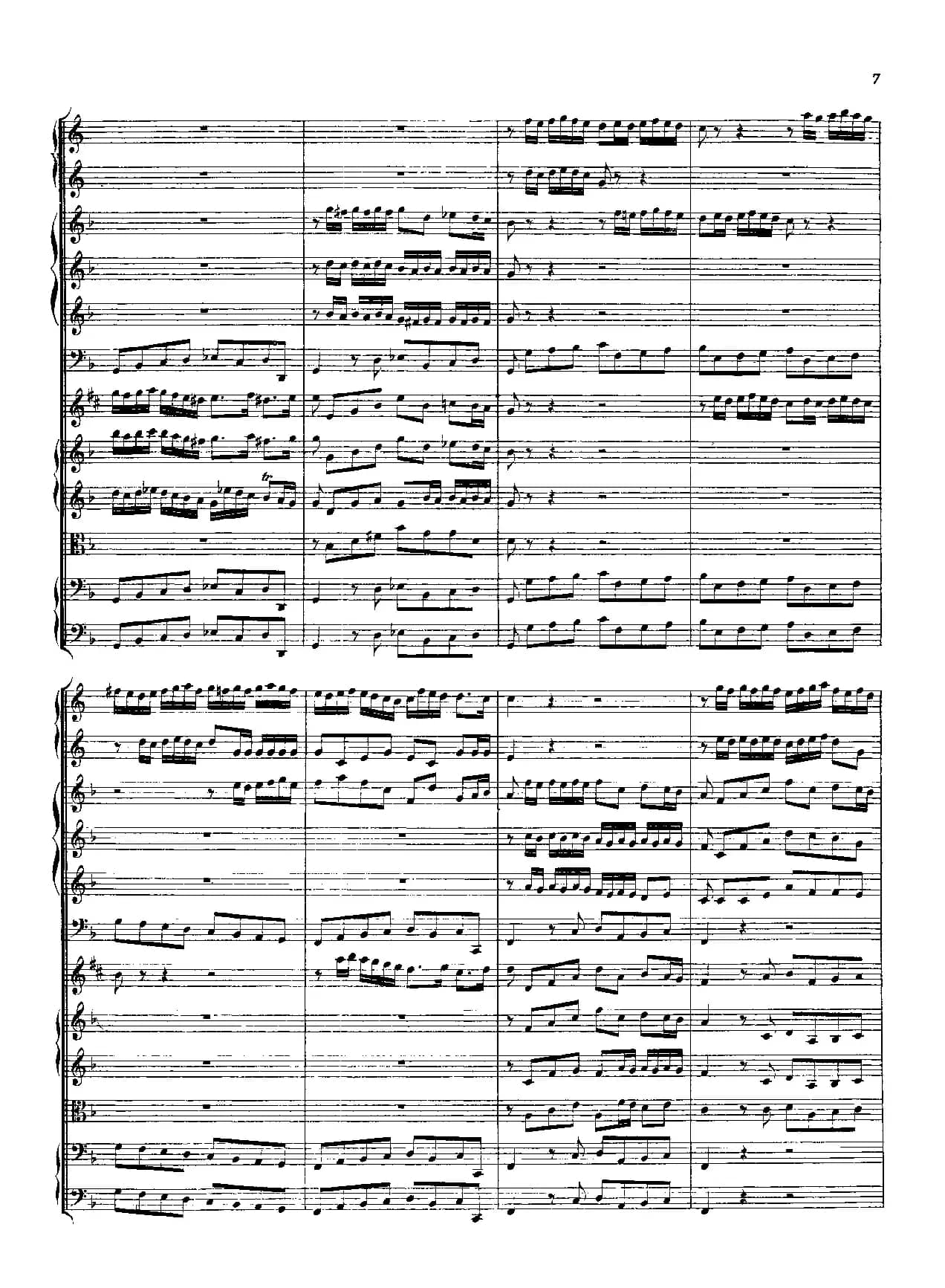 勃兰登堡第一协奏曲（弦乐合奏总谱）