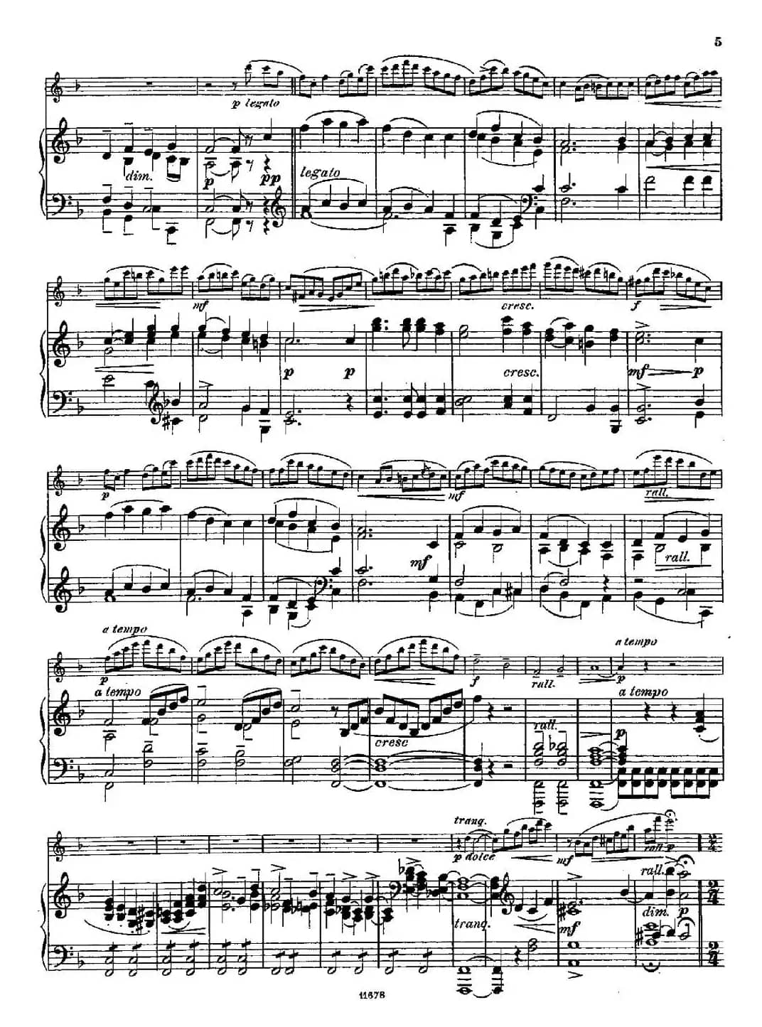 Fantaisies nationales. Danois. （Op.59 No.1）（长笛+钢琴伴奏）