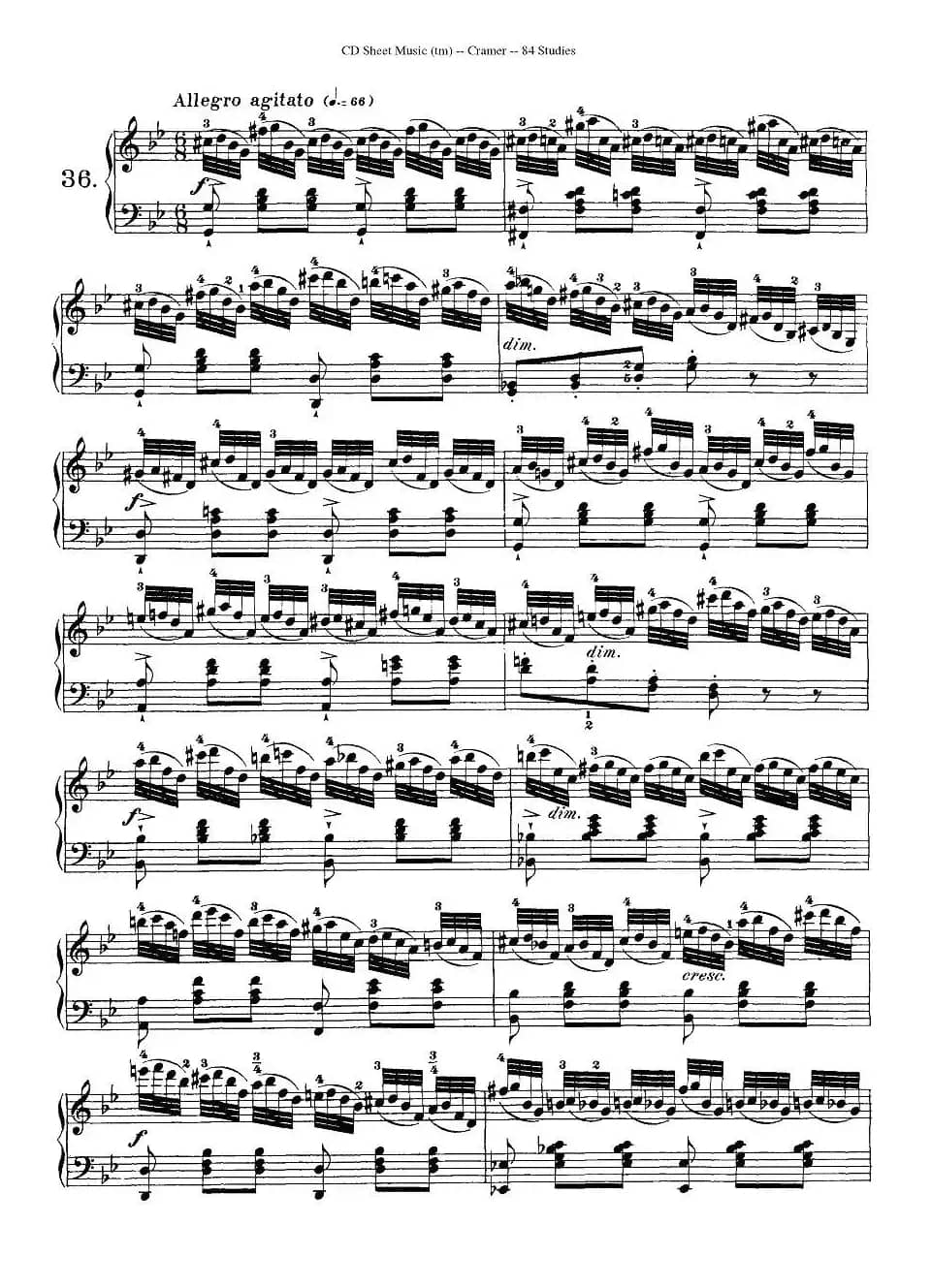 Cramer - 84 exercices（36—40）（克拉莫84首钢琴练习曲）