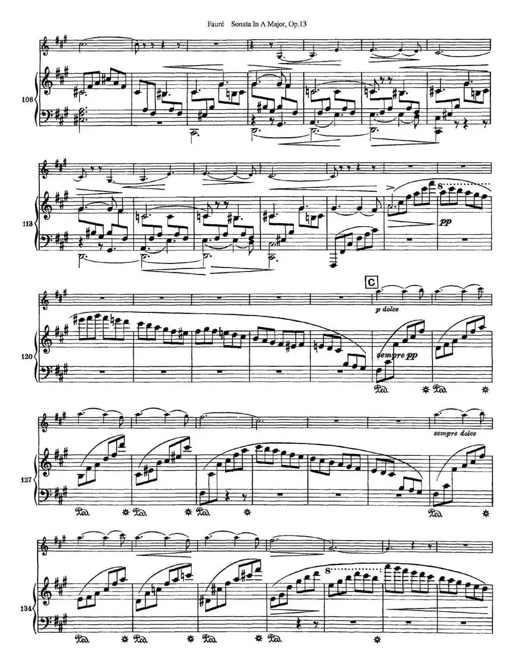 Violin Sonata No.1 Op.13（小提琴+钢琴伴奏）