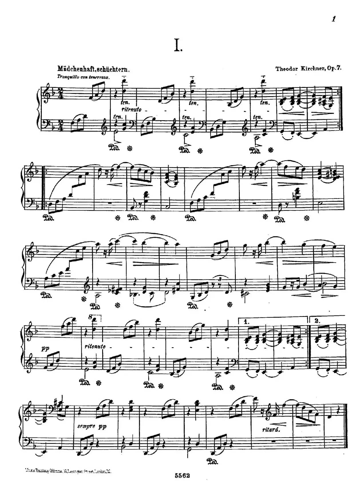 Album Leaf Op.7（纪念册的一页·1）