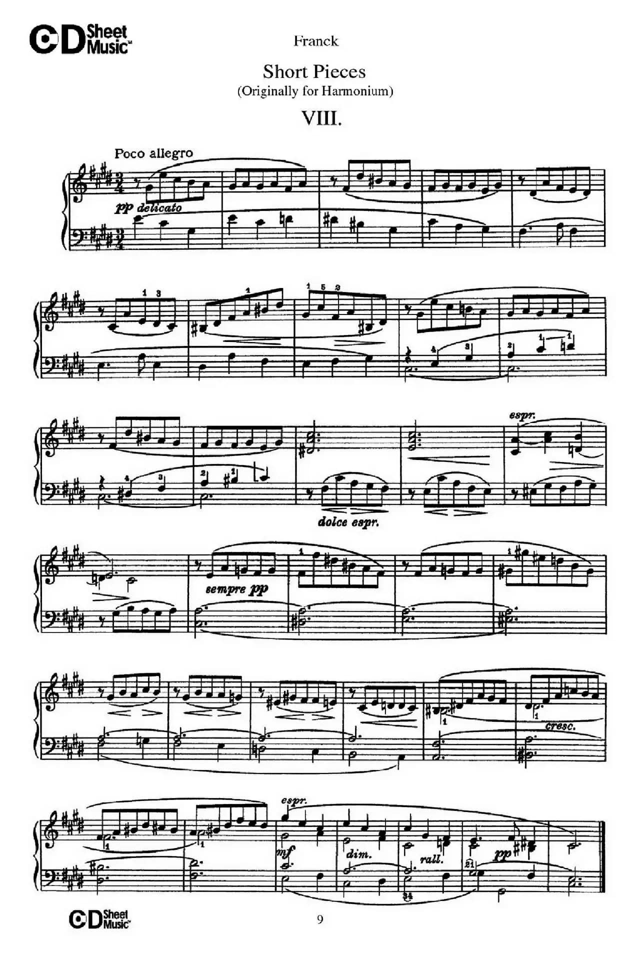 18 Short Pieces（18首小品·Ⅷ）