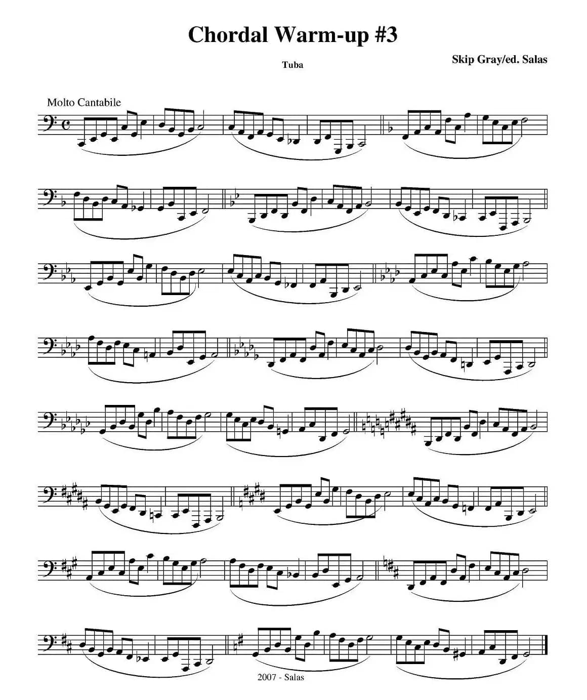 Chordal Warm-up  - Tuba（大号练习教材选曲）