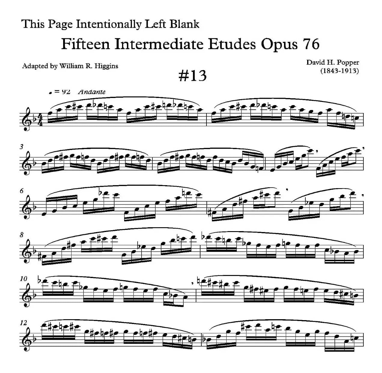 中级练习曲15首 Op76（13）