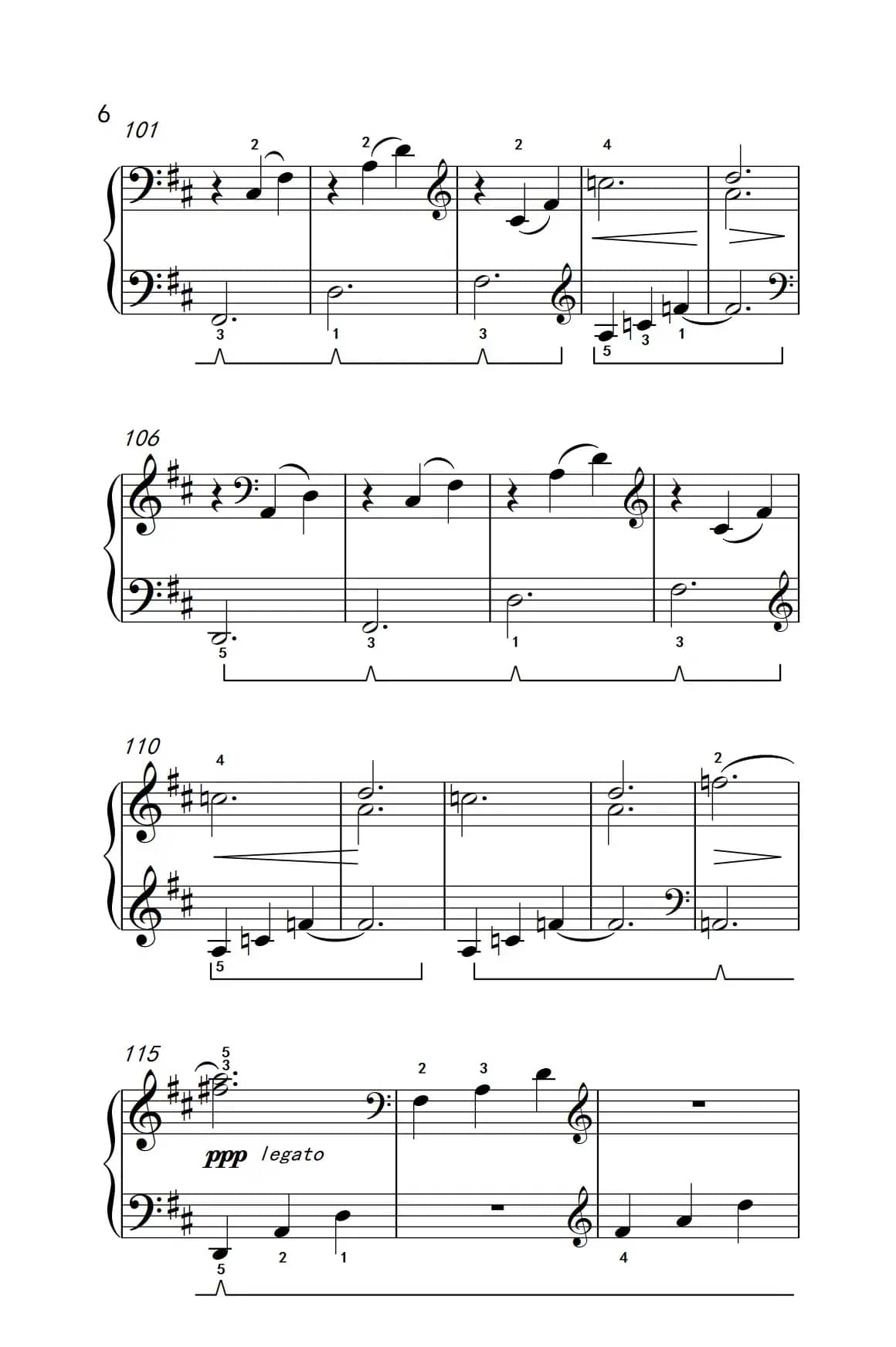 月光（约翰·汤普森 成人钢琴教程 第三册）