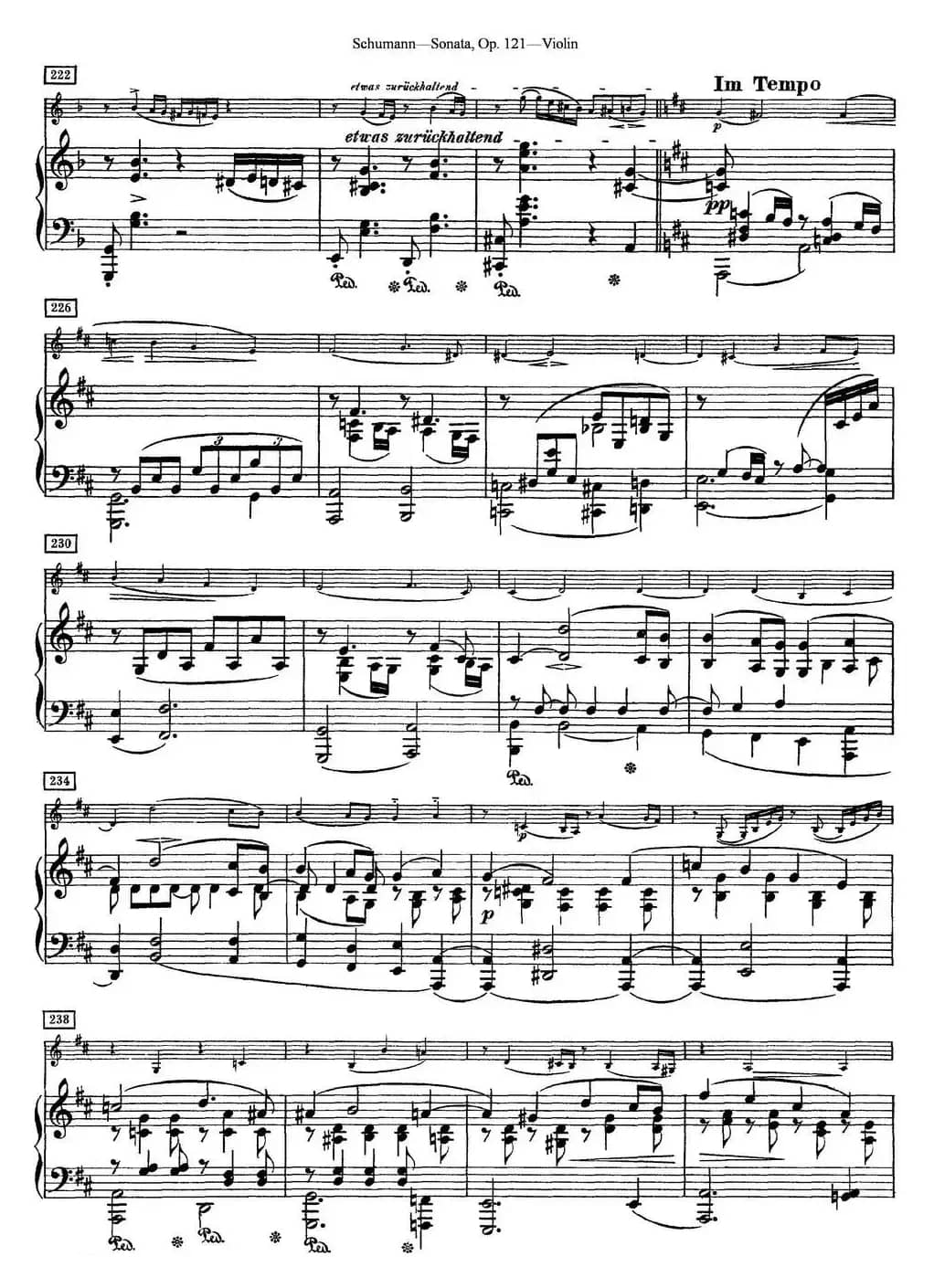 Violin Sonata Op.121（小提琴+钢琴伴奏）