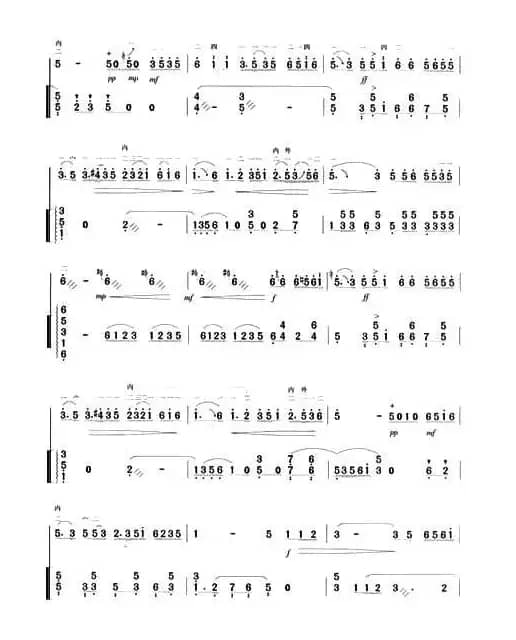 二泉映月（杨荫浏记谱、扬琴伴奏版）
