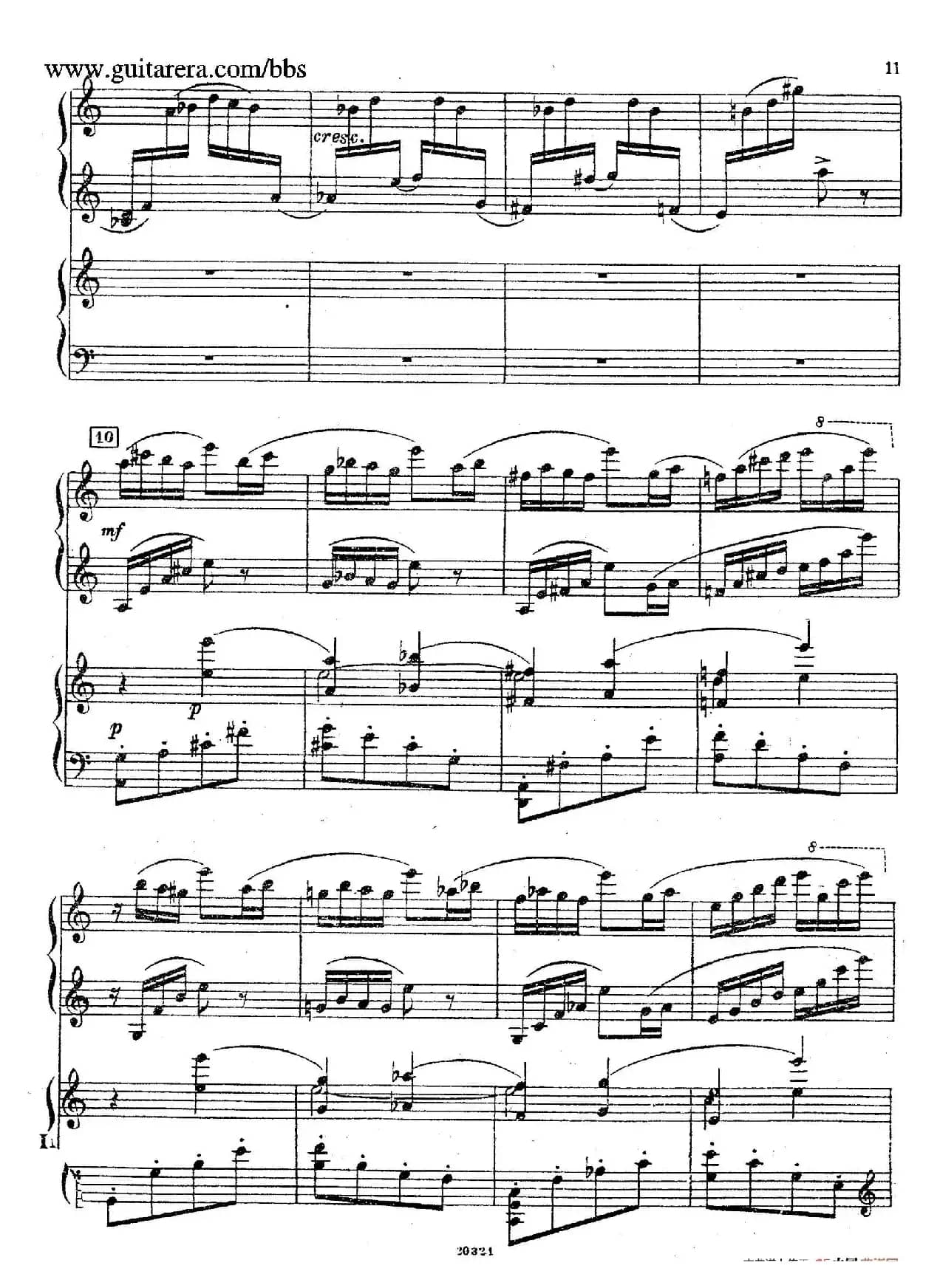 Rhapsody On A Theme Of Paganini Op.43（帕格尼尼主题狂想曲·双钢琴）（P1——20）