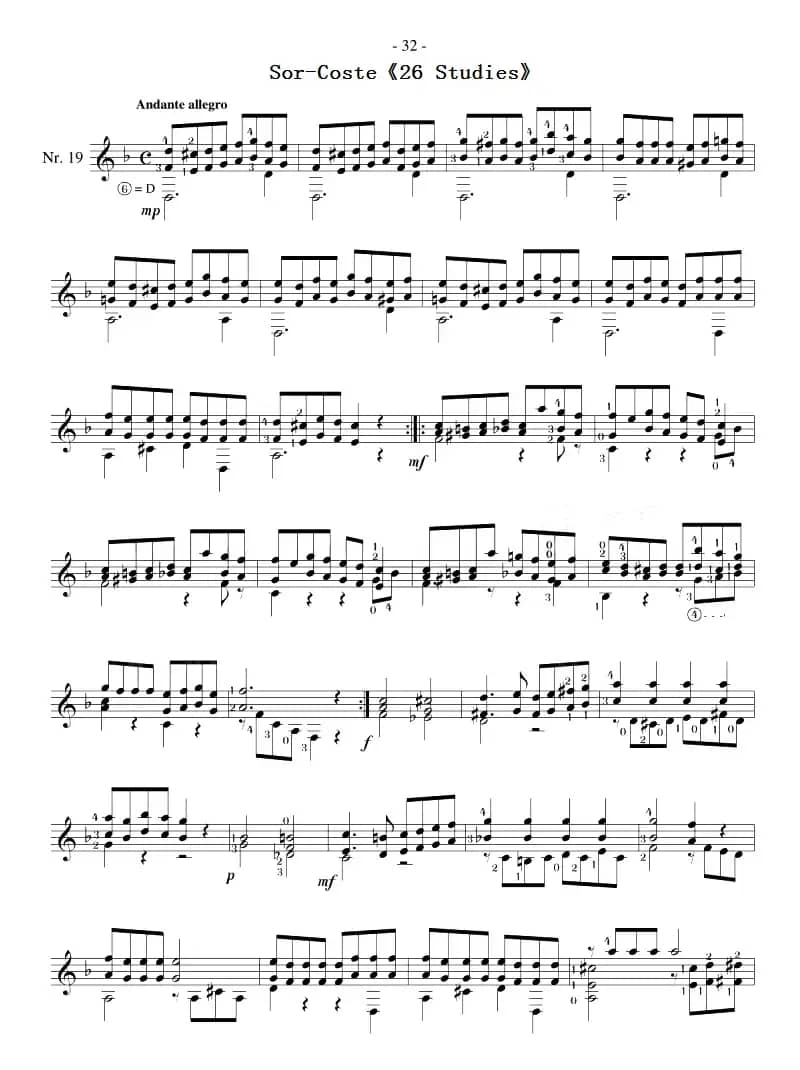 Sor-Coste《26 Studies》（STUDY 19）