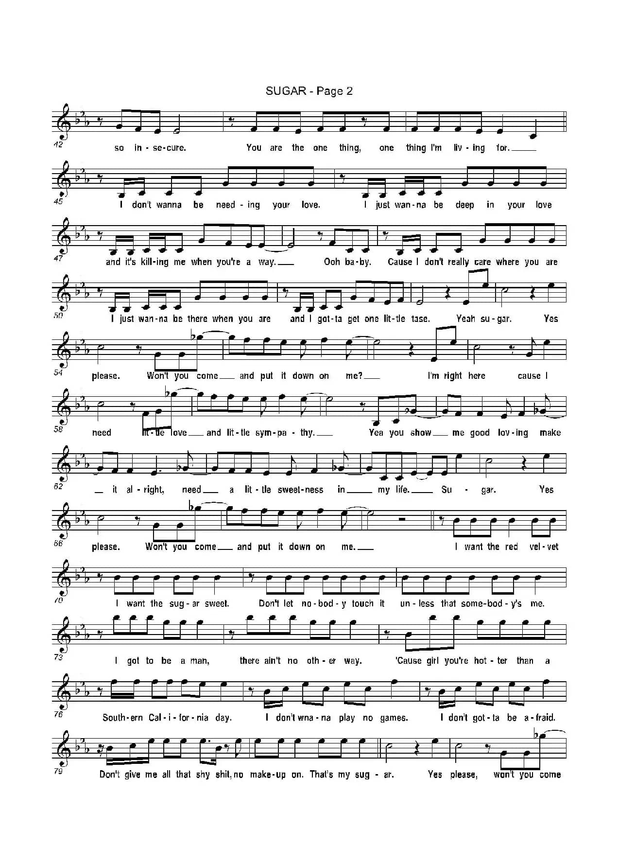 sugar（糖果）（次中音萨克斯）