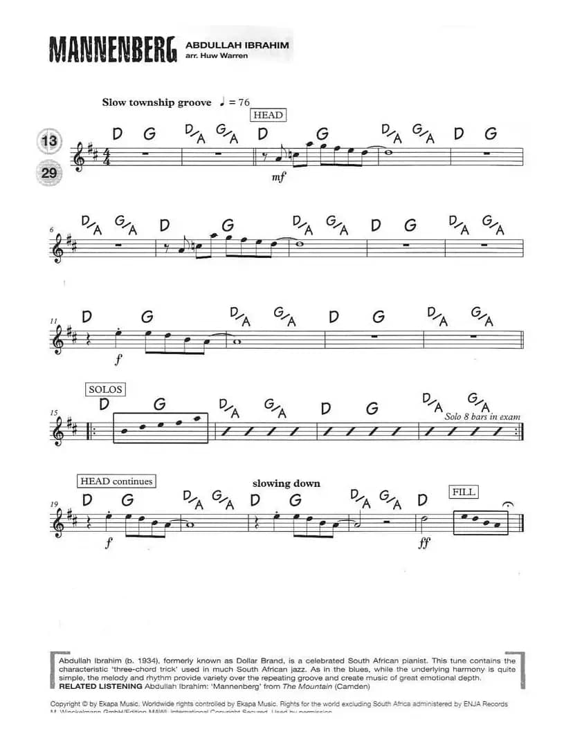 15首次中音爵士练习