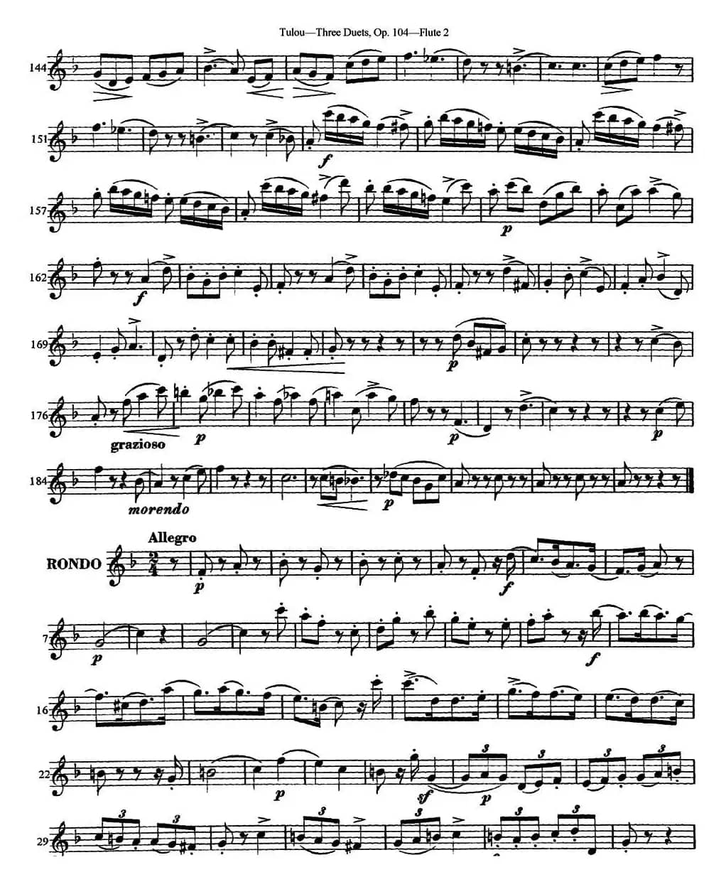 图露三首长笛简易重奏曲Op.104（Flute 2）（NO.3）