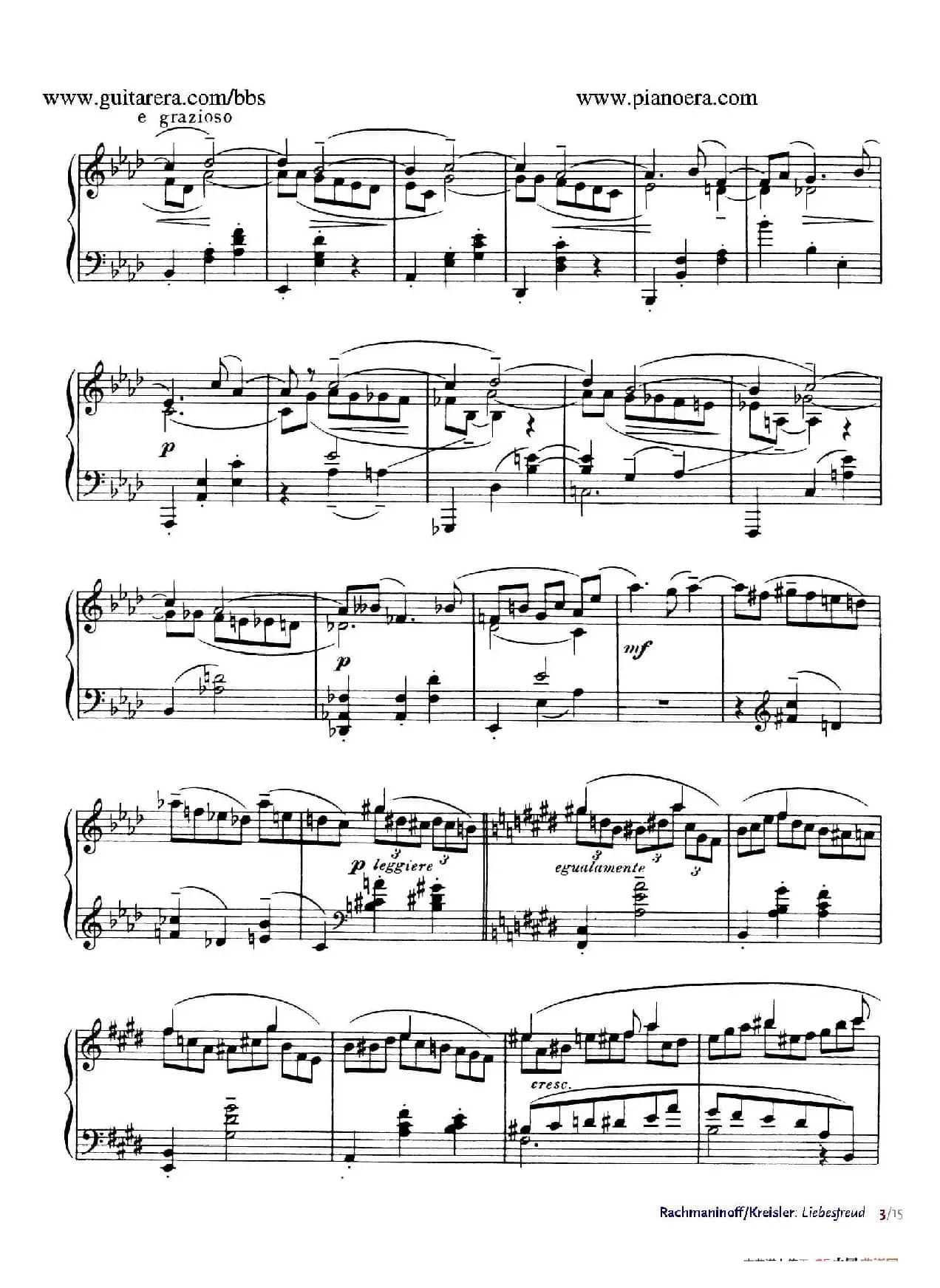 Liebesfreud(爱的喜悦)(钢琴独奏版)