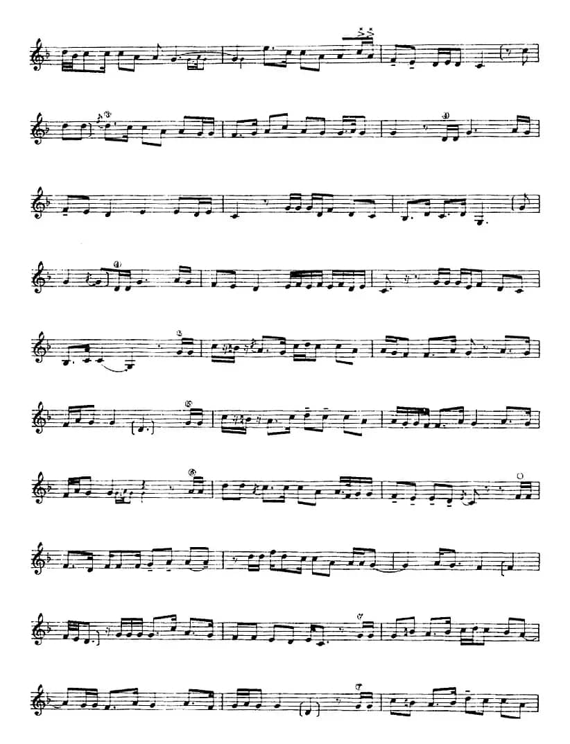 十二木卡姆：Ⅺ 西尕木卡姆 496——509（主旋律谱）