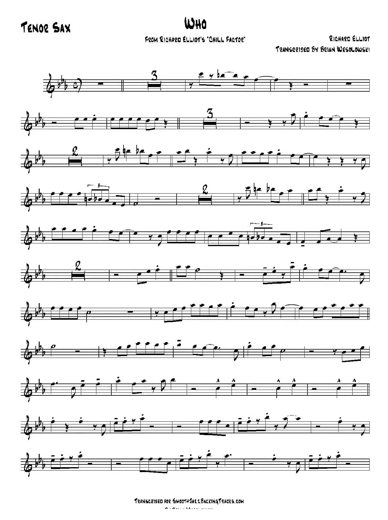 Who（次中音萨克斯）